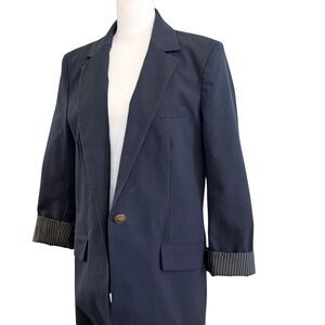 rag & bone NWOT 6 Dark Blue single button single button metal blazer